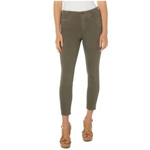 Liverpool Pastel Green The Crop Skinny Jeans